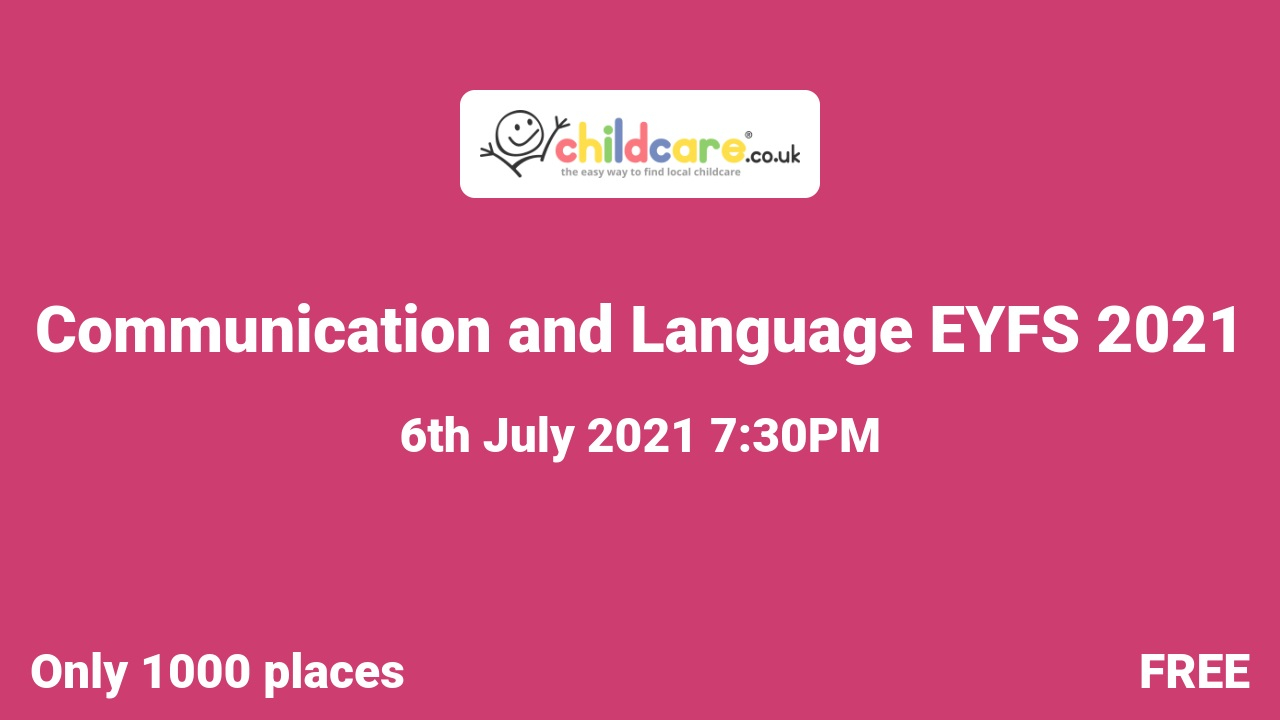 Communication and Language EYFS 2021 poster