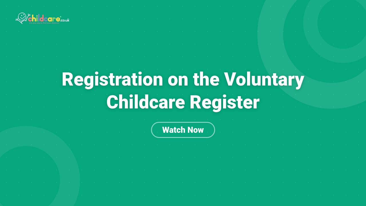 Registration on the Voluntary Childcare Register Poster