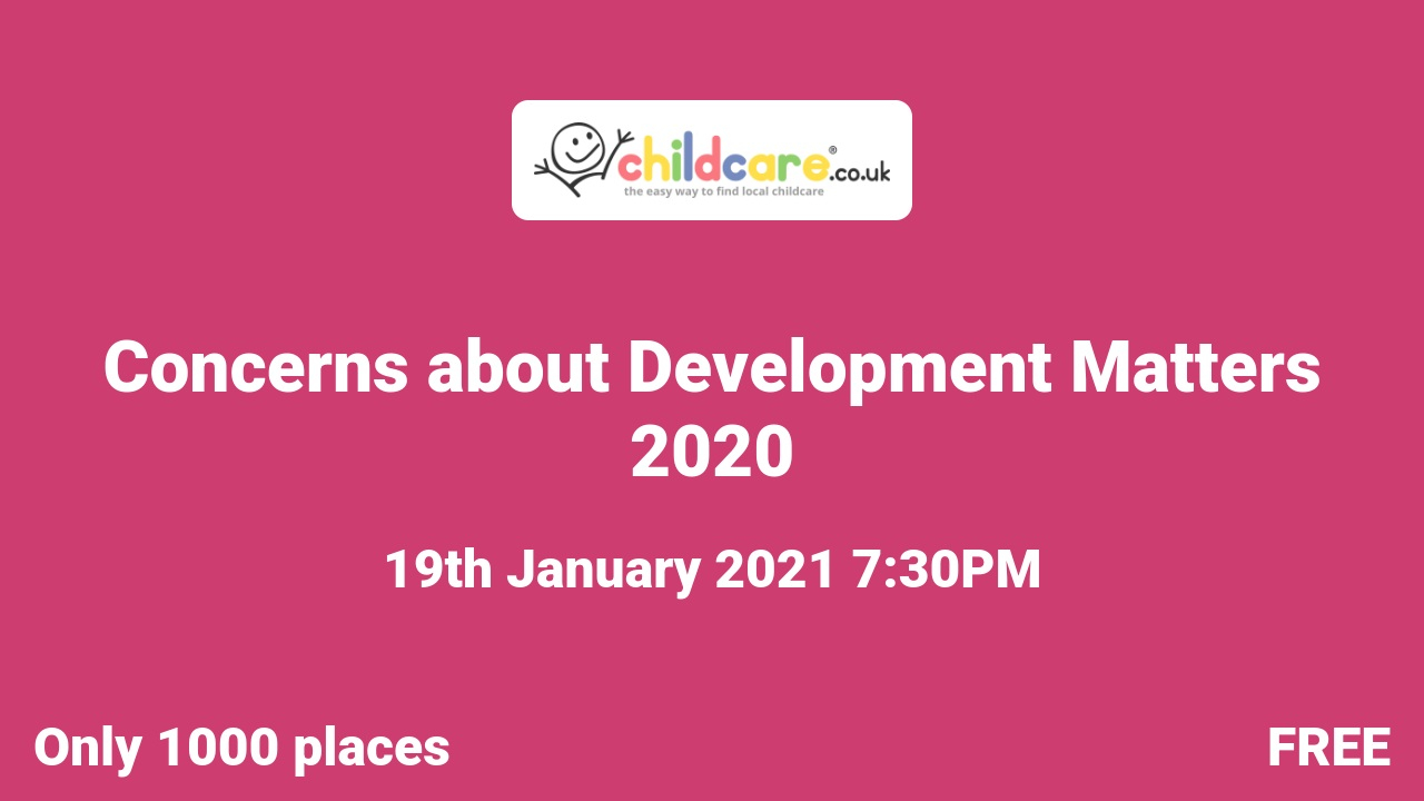 Concerns about Development Matters 2020 poster