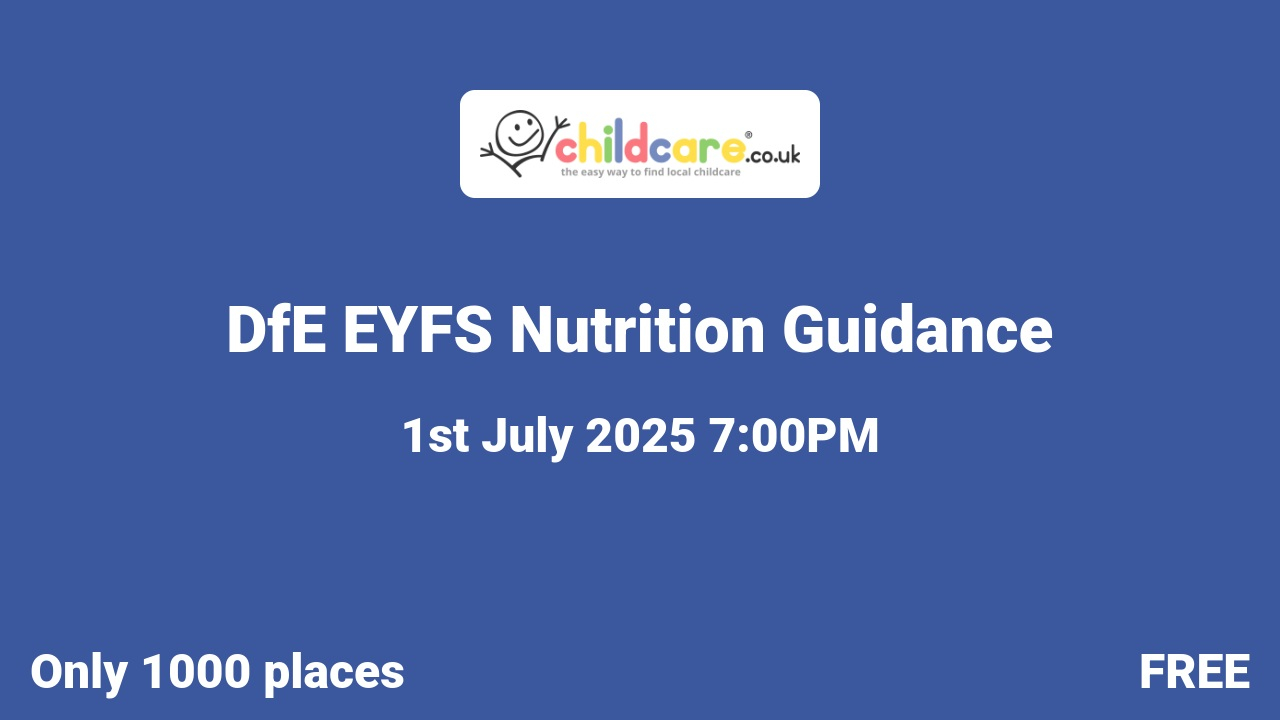 DfE EYFS Nutrition Guidance Poster
