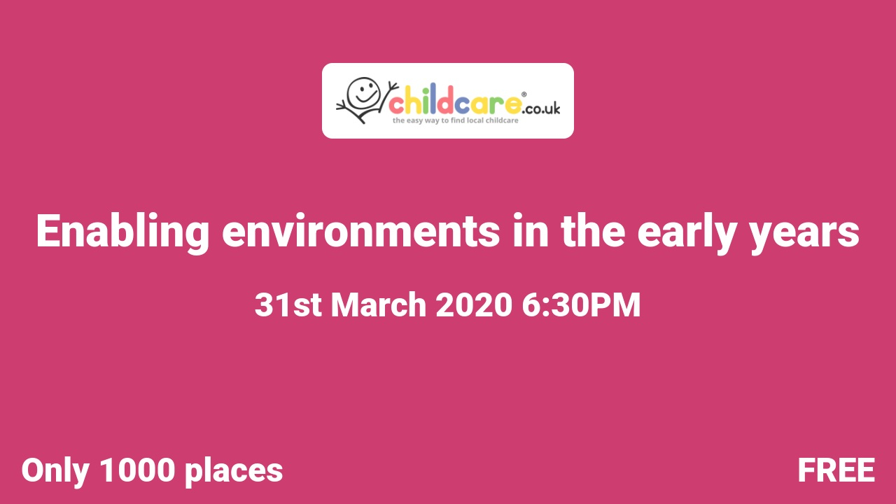 Enabling environments in the early years poster