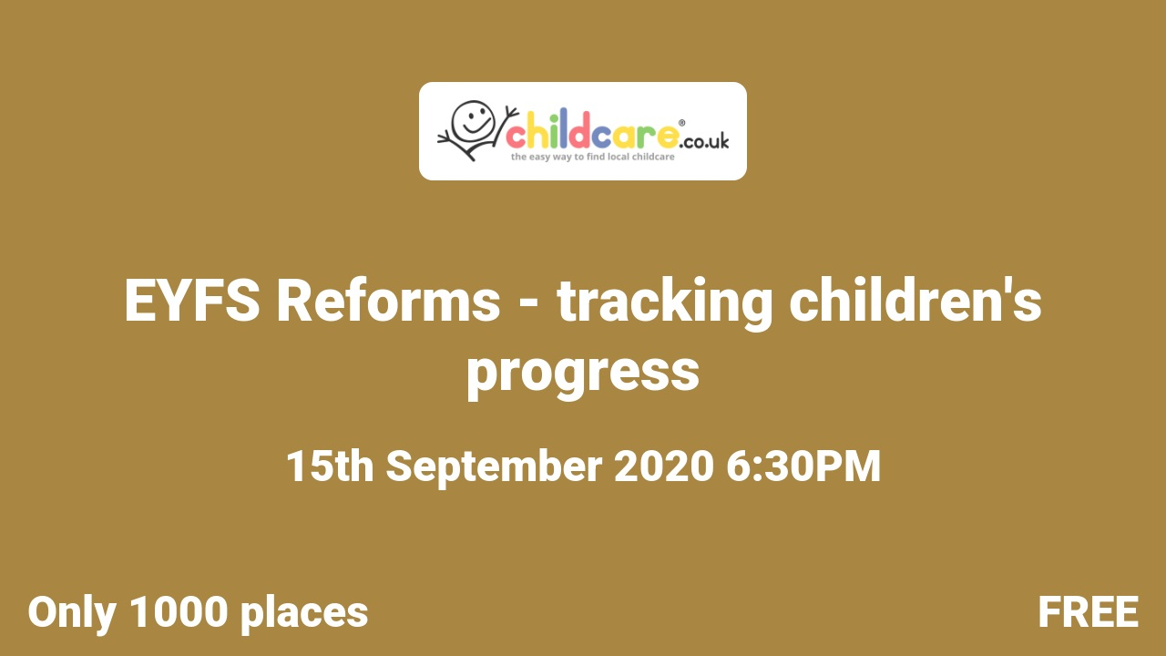 EYFS Reforms - tracking children's progress poster