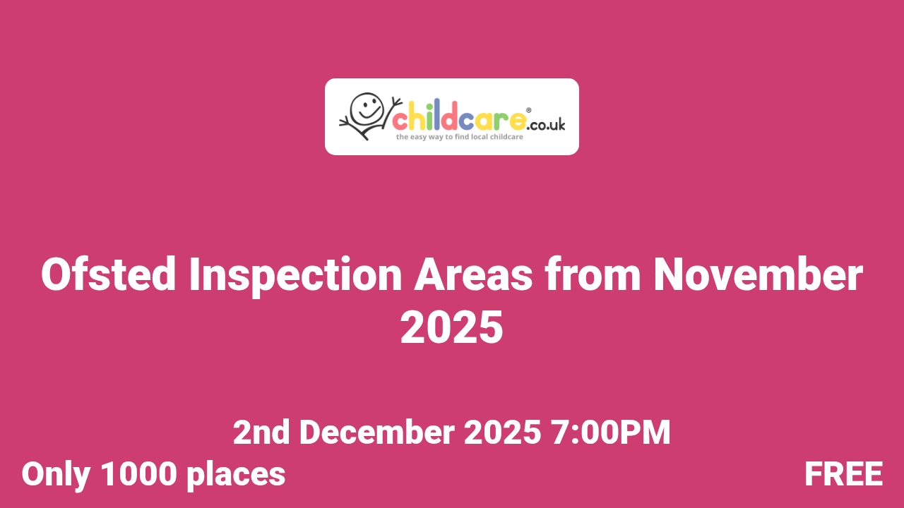 Ofsted Inspection Areas from November 2025 Poster