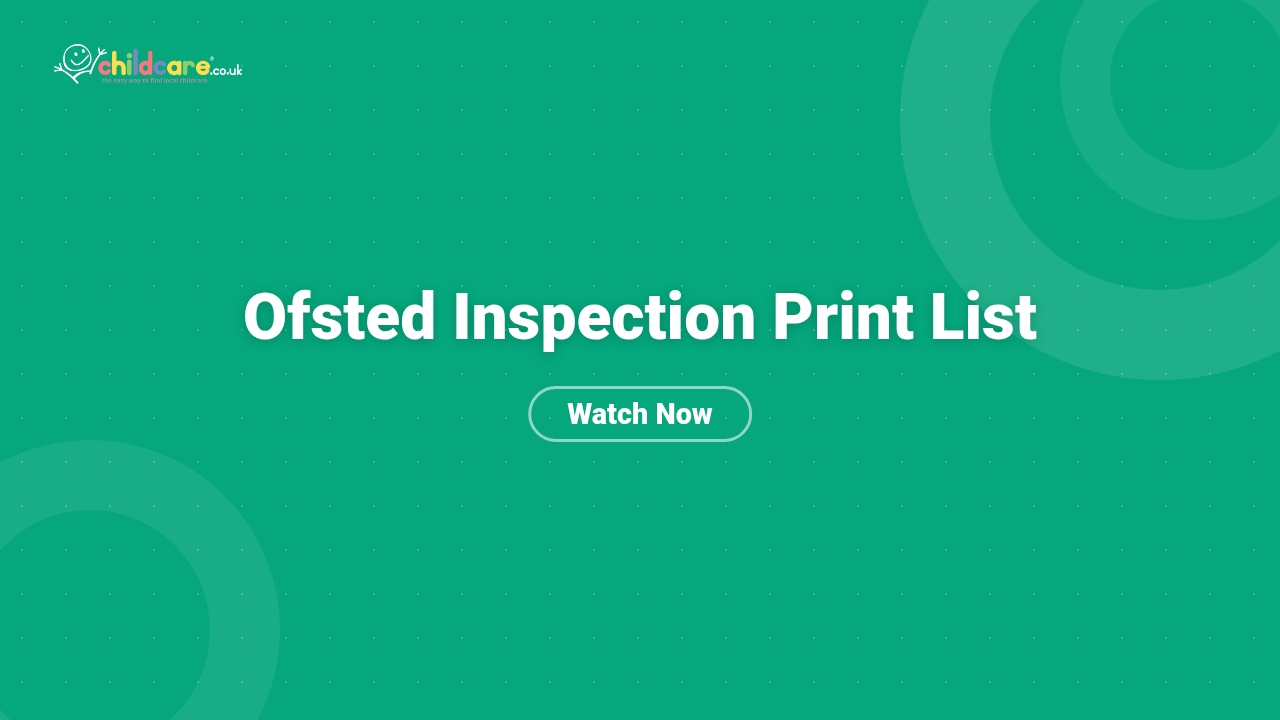 Ofsted Inspection Print List poster