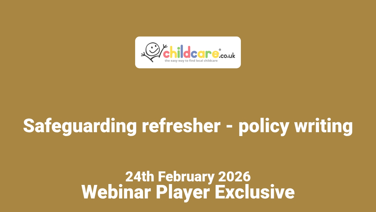 Safeguarding refresher - policy writing poster