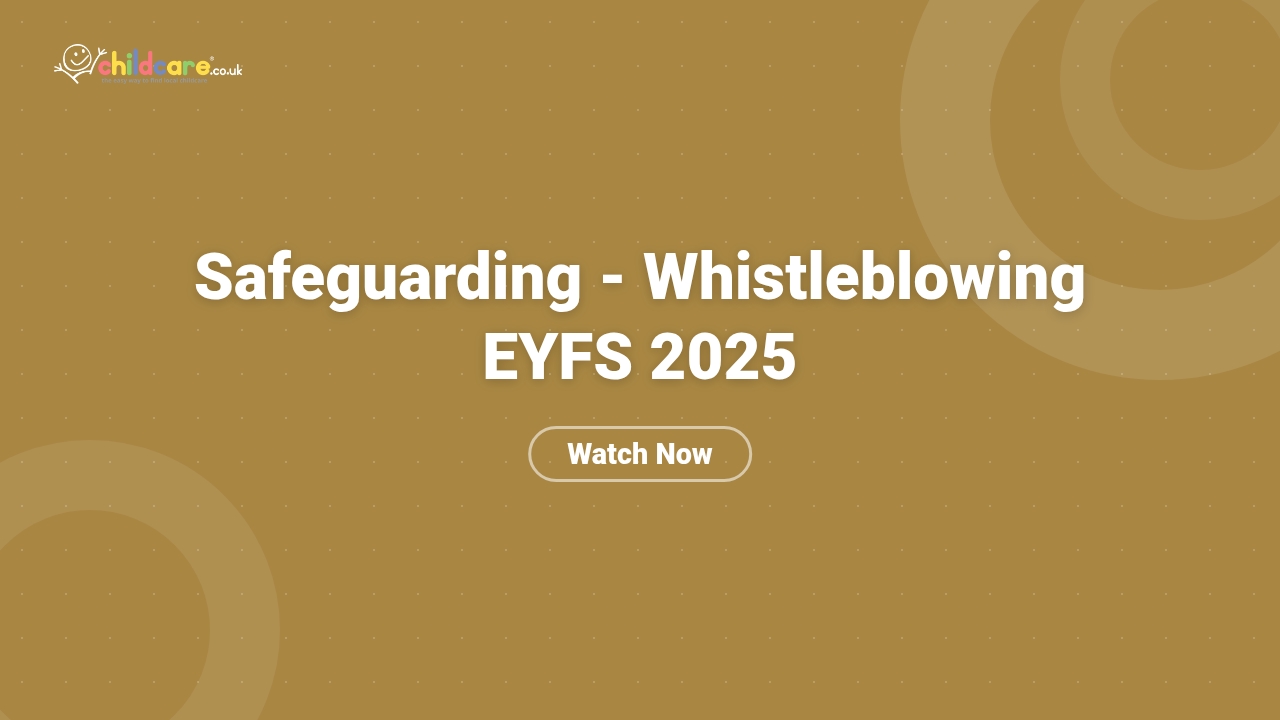 Safeguarding - Whistleblowing EYFS 2025 poster
