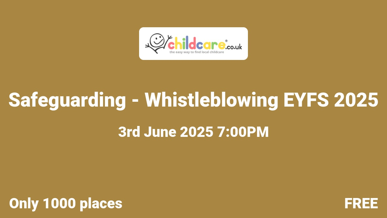 Safeguarding - Whistleblowing EYFS 2025 Poster