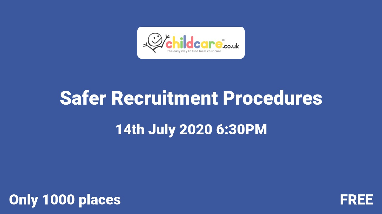 Safer Recruitment Procedures poster