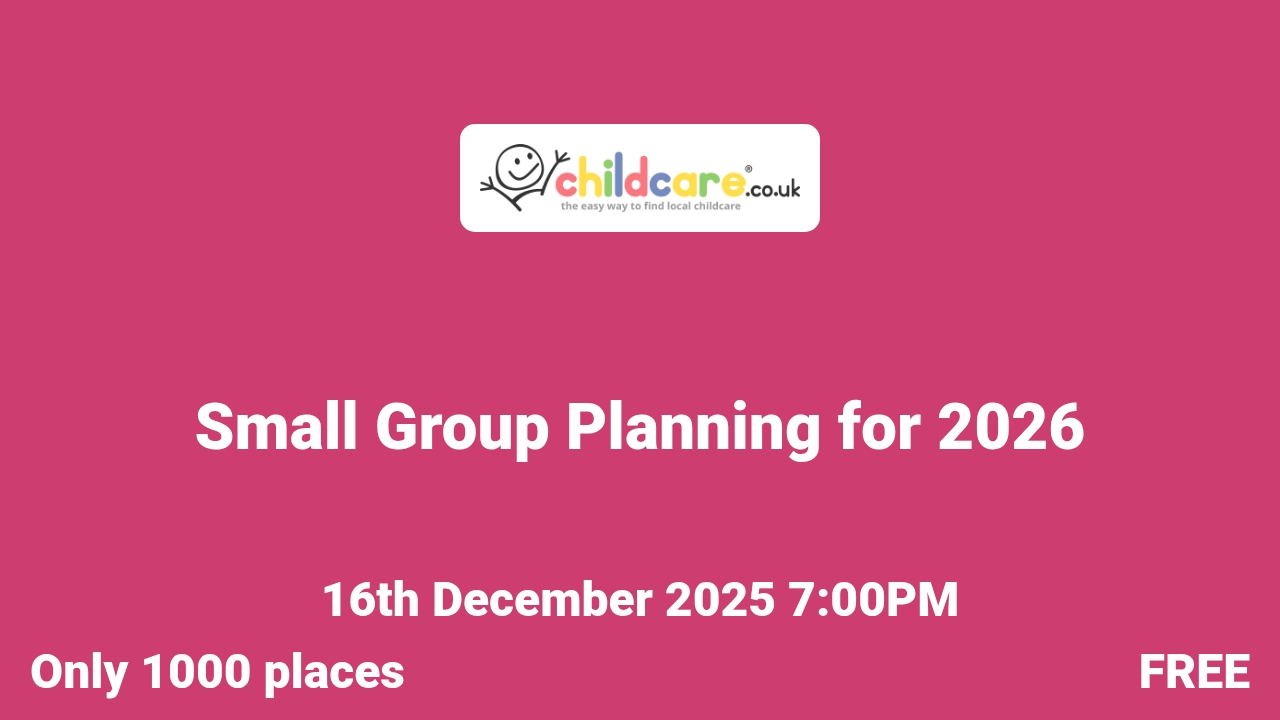 Small Group Planning for 2026 Poster
