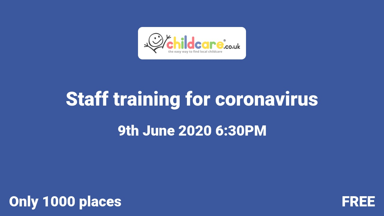 Staff training for coronavirus  poster
