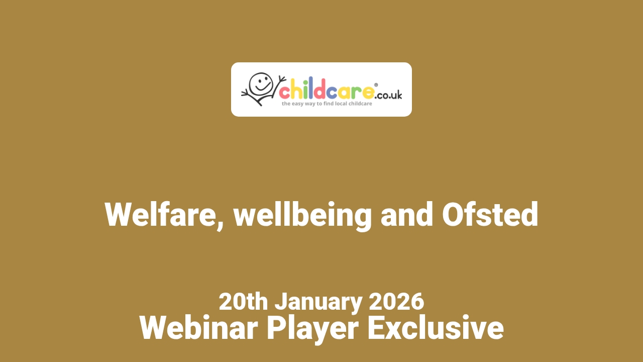 Welfare, wellbeing and Ofsted Poster