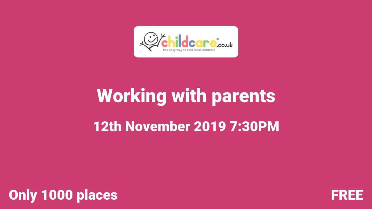 Working with parents poster