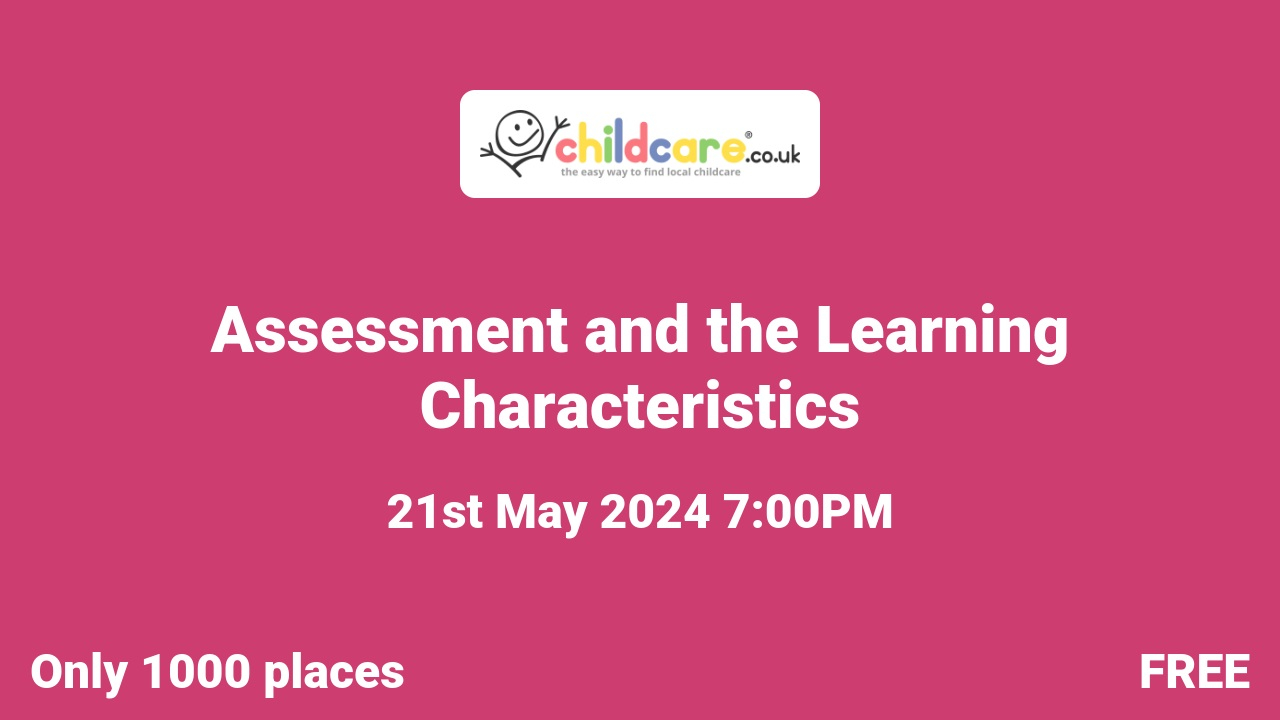 Assessment and the Learning Characteristics poster