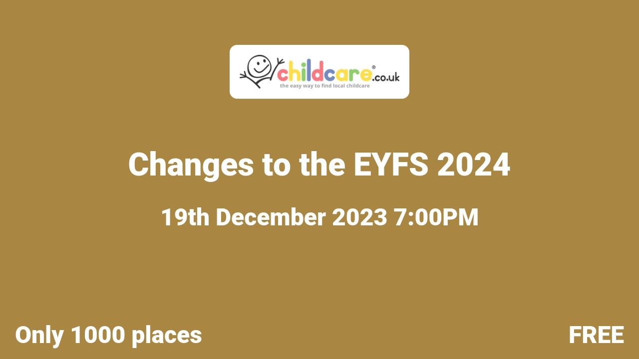 Changes to the EYFS 2024 poster