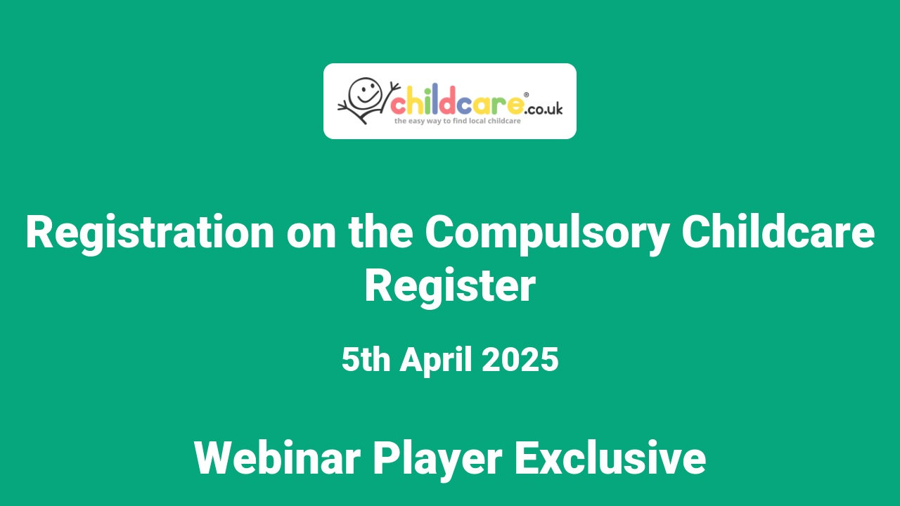 Registration on the Compulsory Childcare Register poster