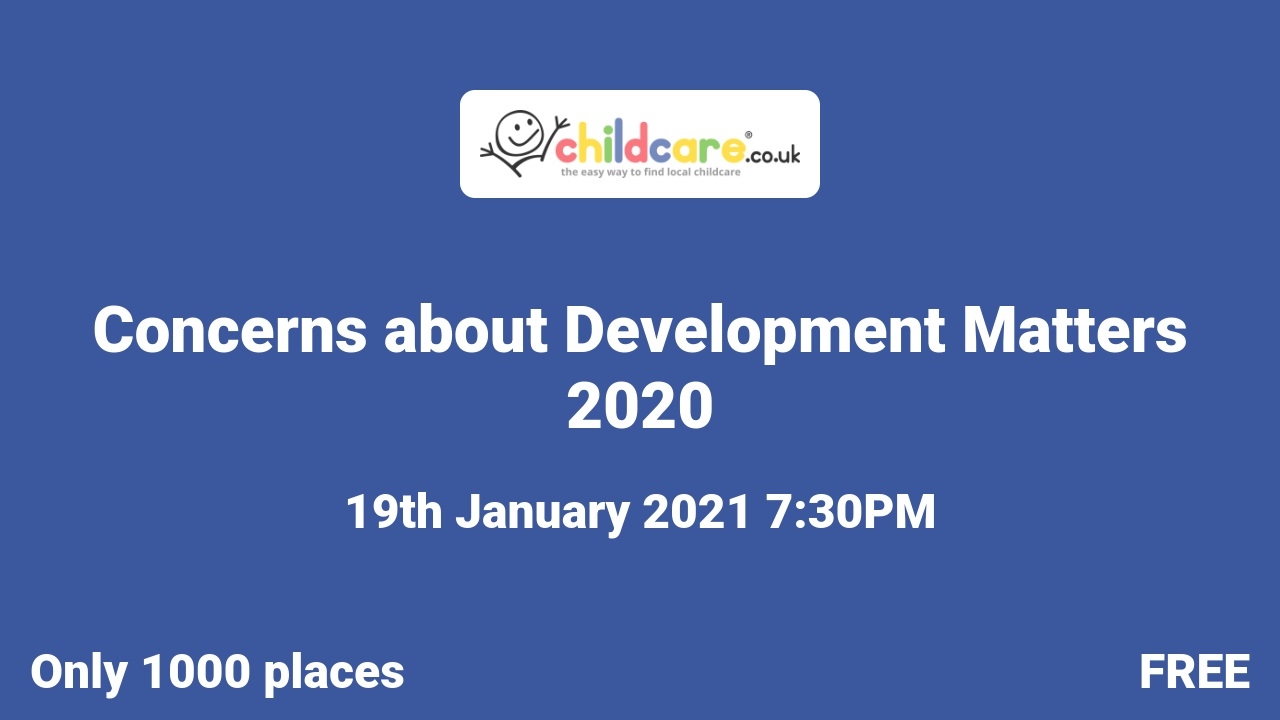 Concerns about Development Matters 2020 poster