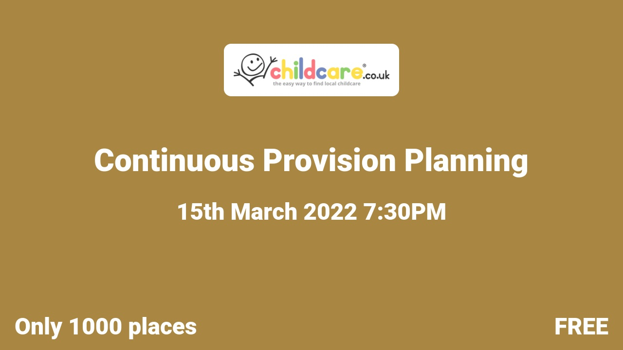 Continuous Provision Planning poster