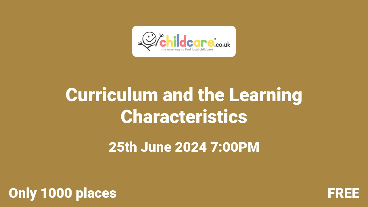 Curriculum and the Learning Characteristics Poster