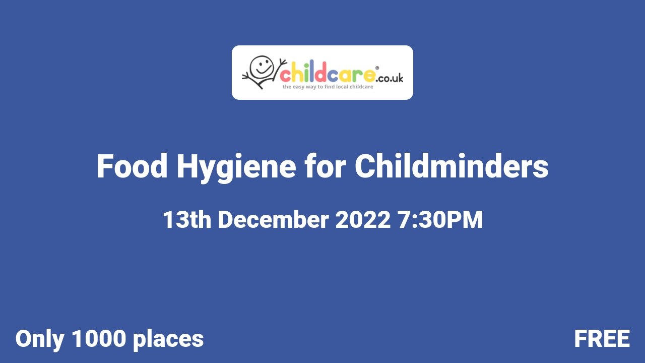 Food Hygiene for Childminders Poster