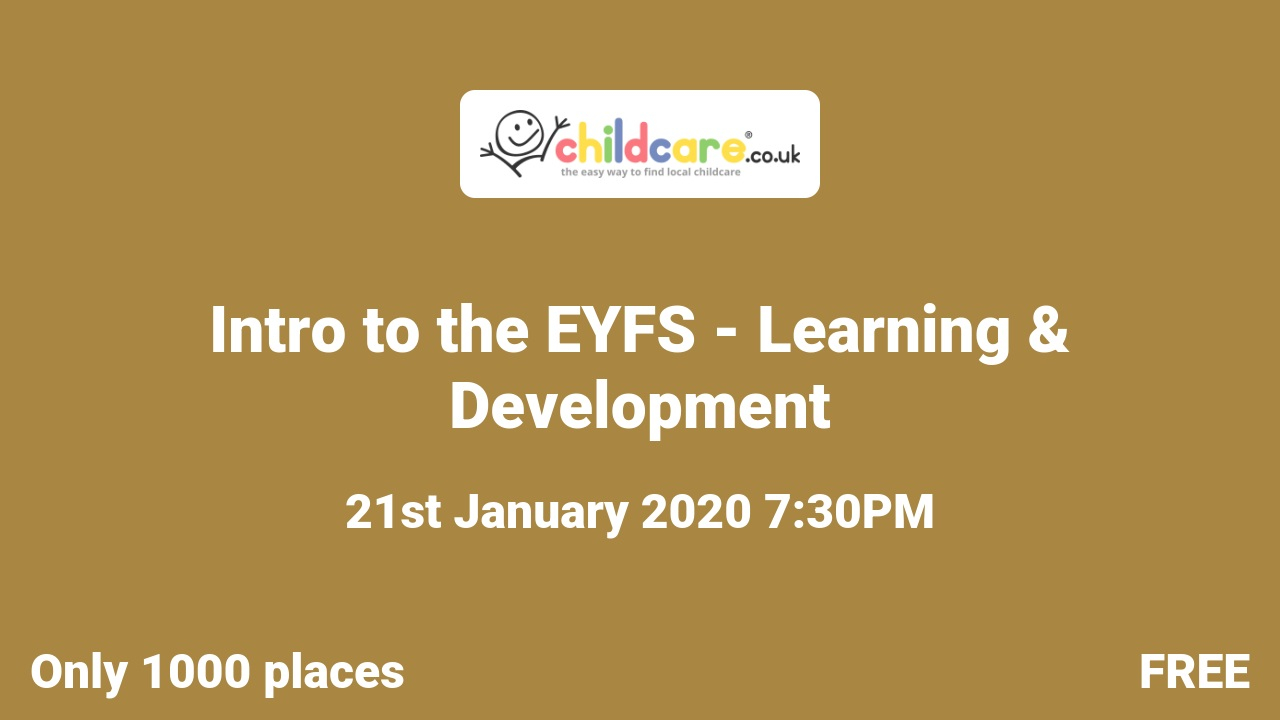 Intro to the EYFS Learning & Development Childcare.co.uk