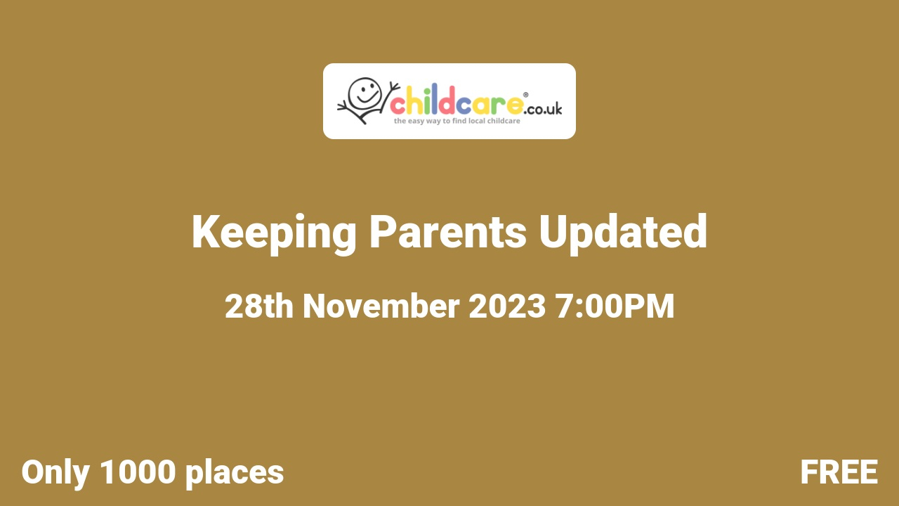 Keeping Parents Updated poster