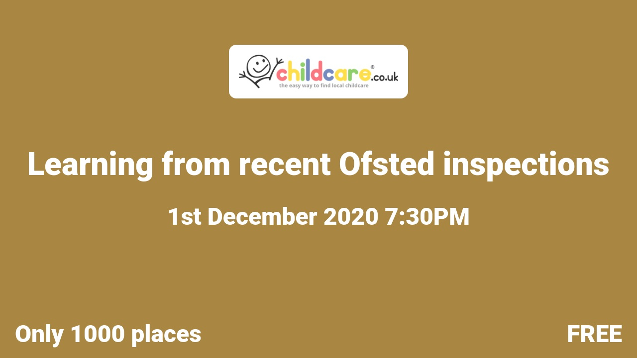 Learning from recent Ofsted inspections poster