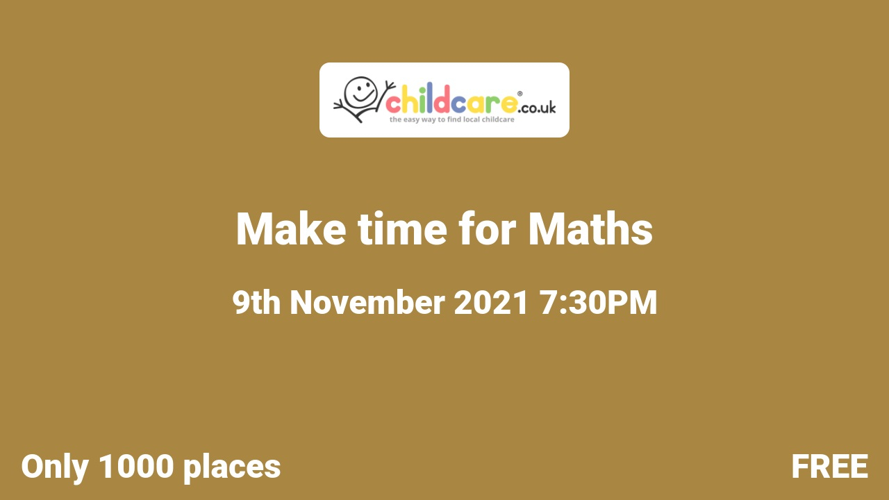 Make time for Maths Poster