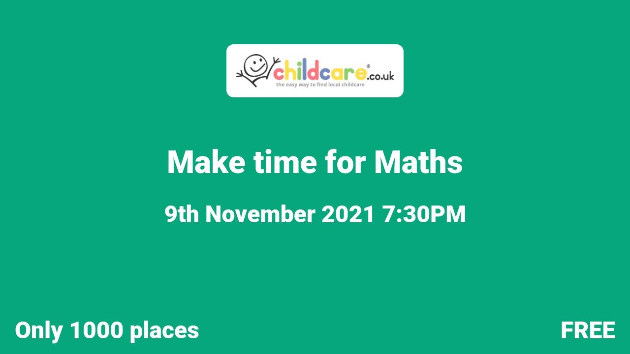 Make time for Maths Poster