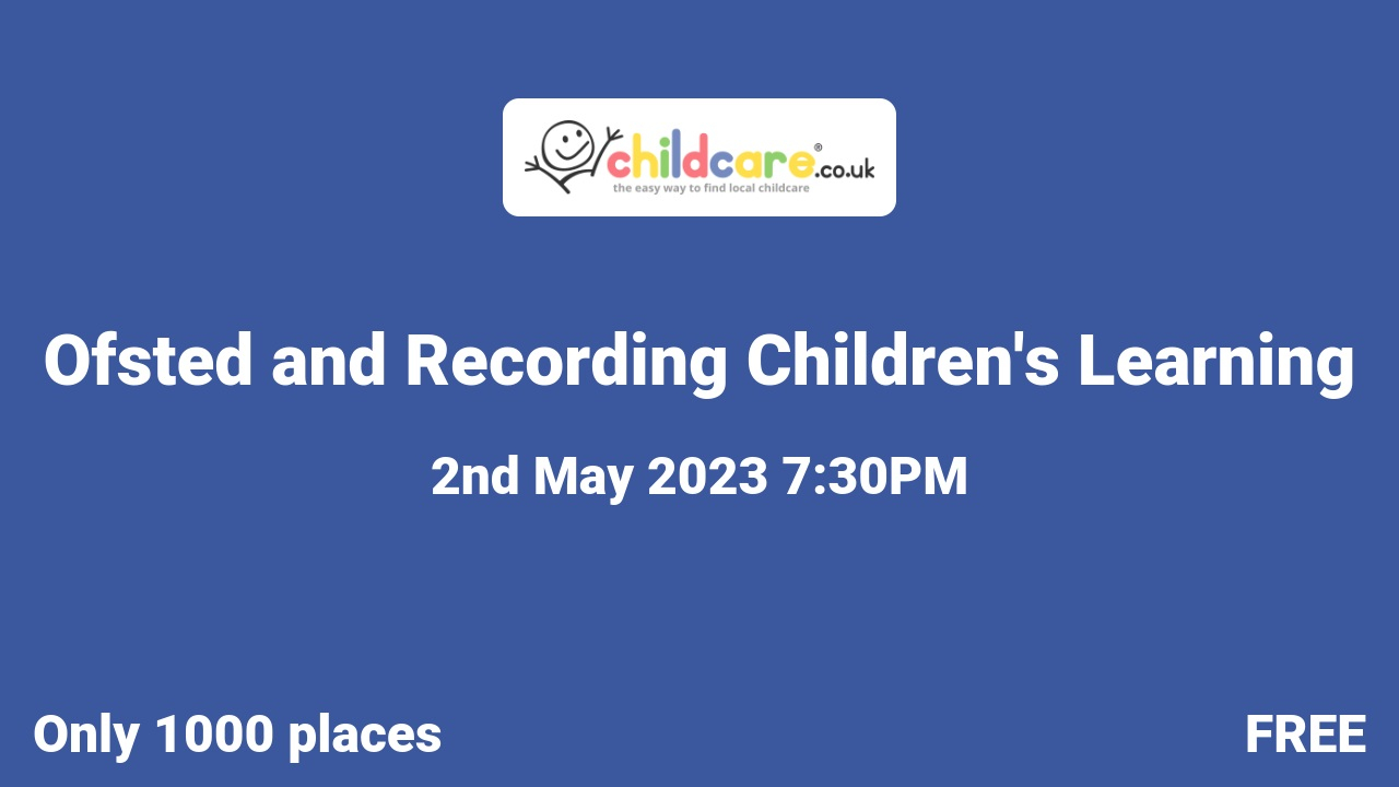 Ofsted and Recording Children's Learning  Poster
