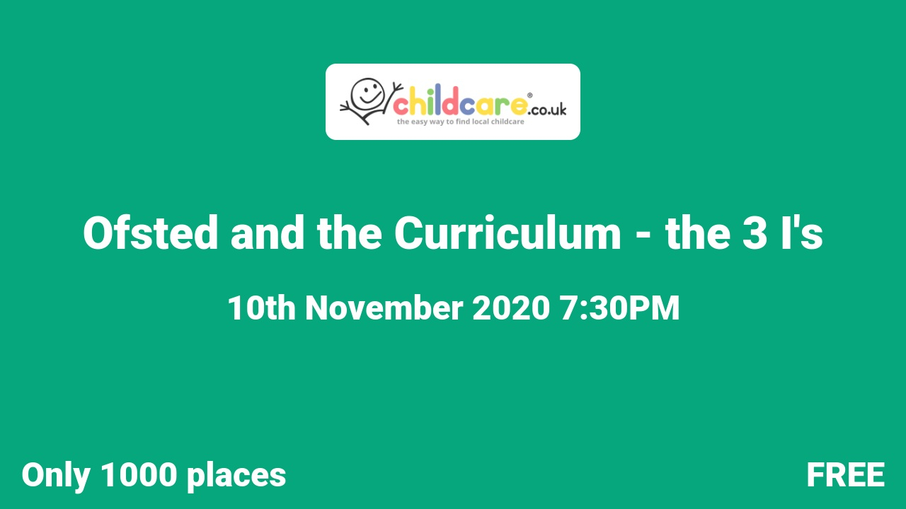 Ofsted and the Curriculum - the 3 I's Poster