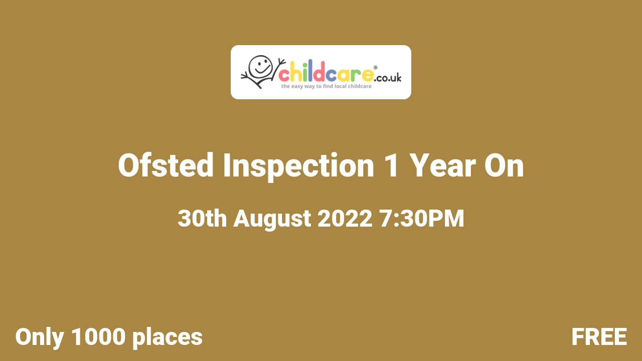 Ofsted Inspection 1 Year On poster