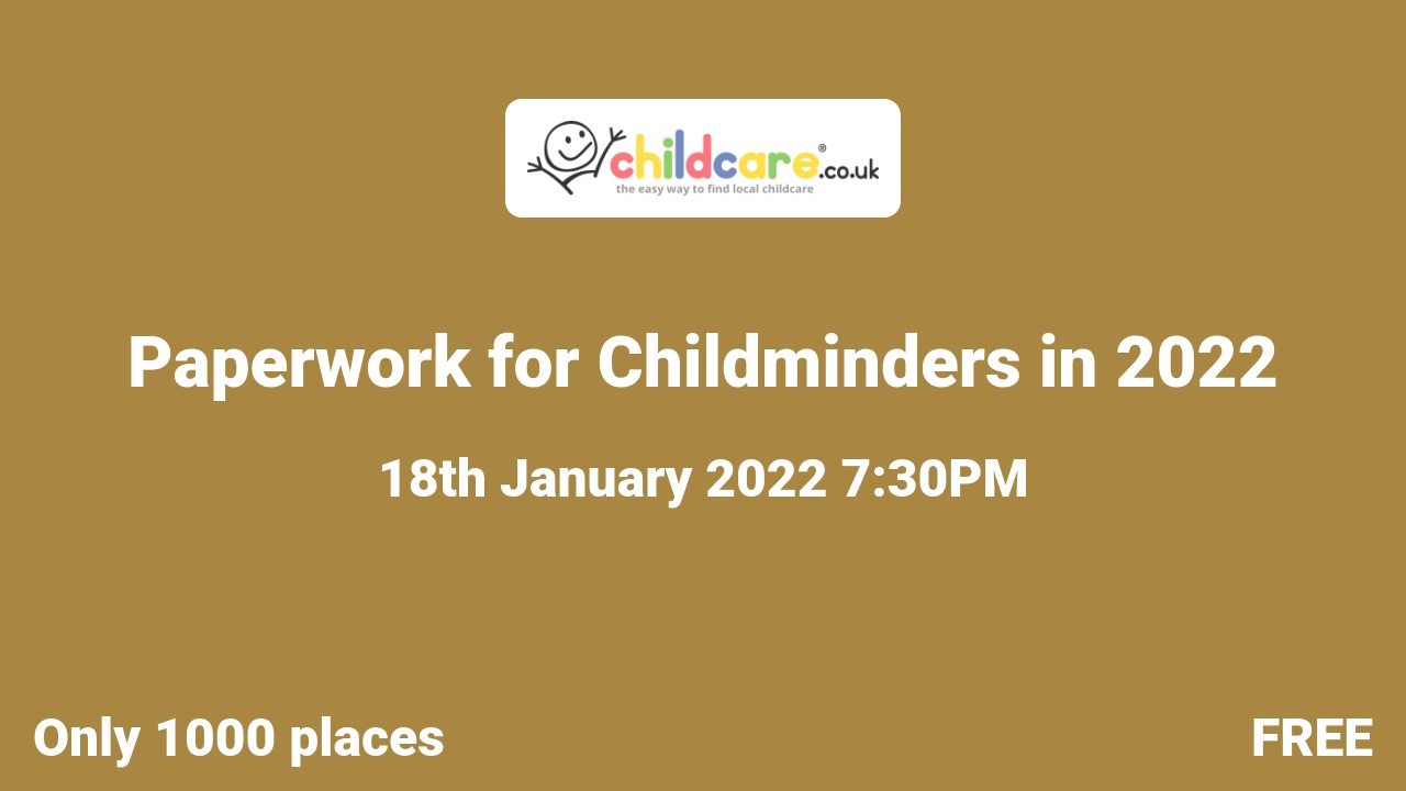 Paperwork for Childminders in 2022 Poster