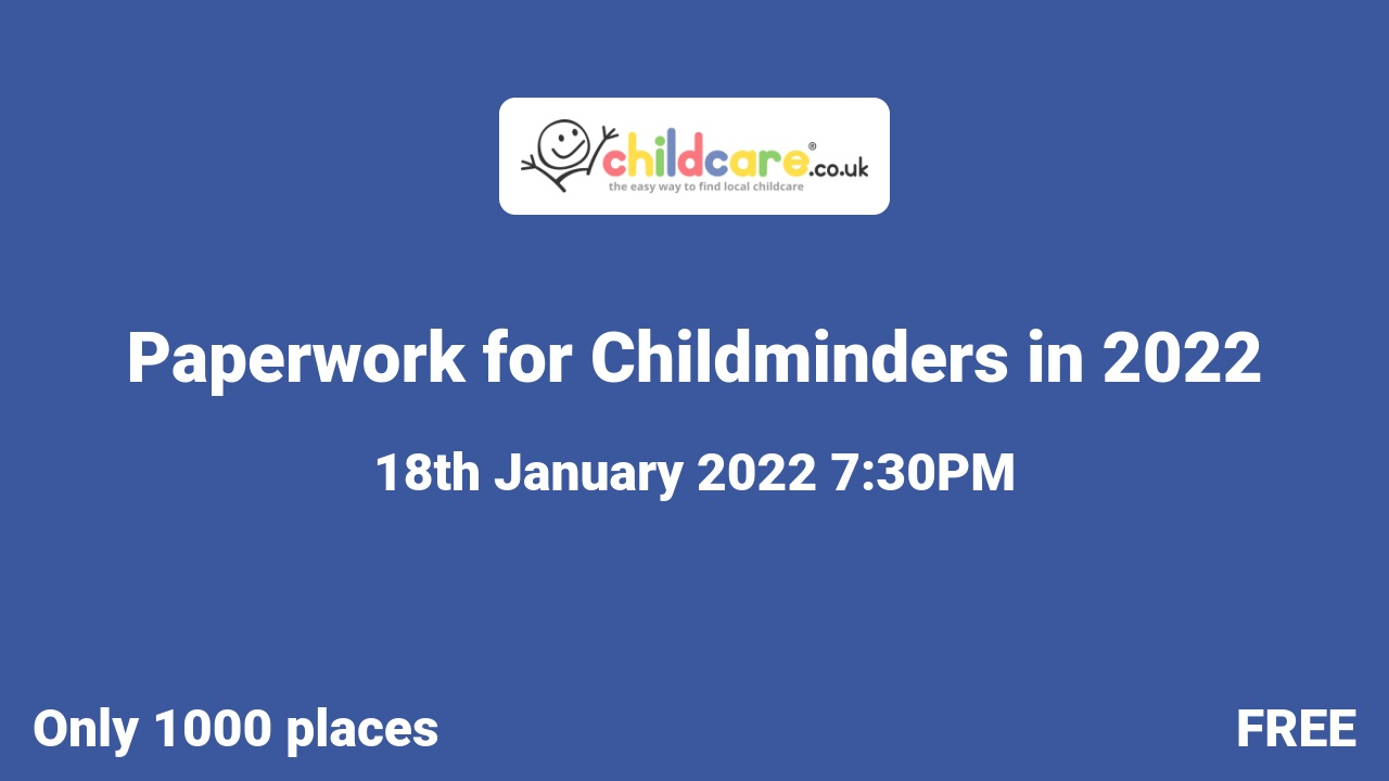 Paperwork for Childminders in 2022 poster