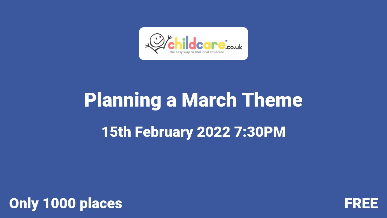 Planning a March Theme poster