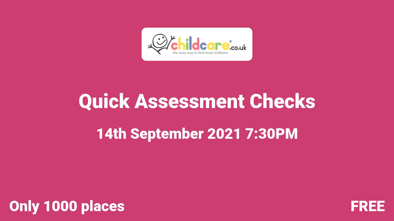 Quick Assessment Checks  Poster