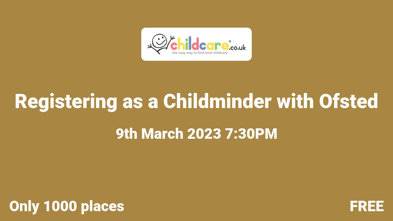 Registering as a Childminder with Ofsted Poster