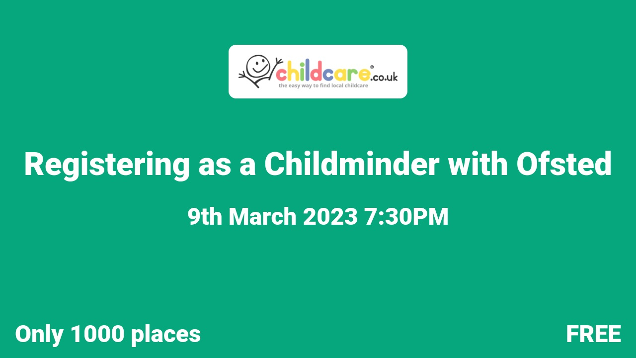 Registering as a Childminder with Ofsted Poster