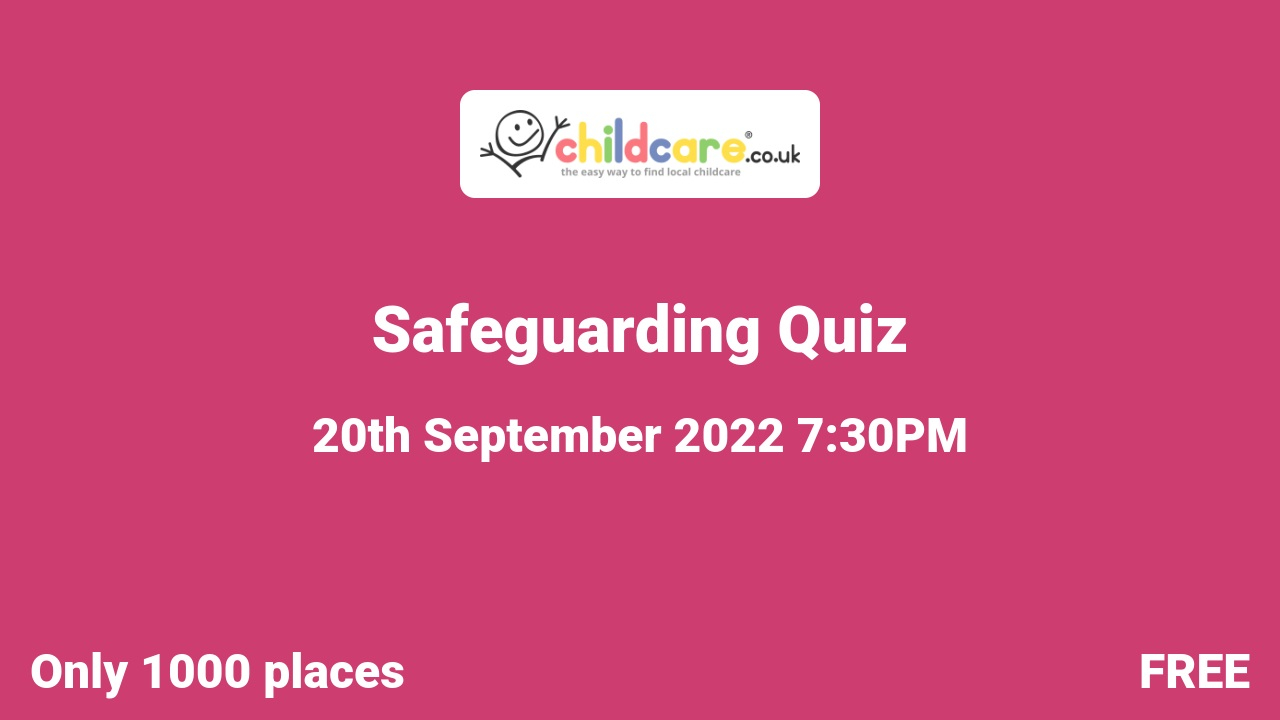 Safeguarding Quiz Poster