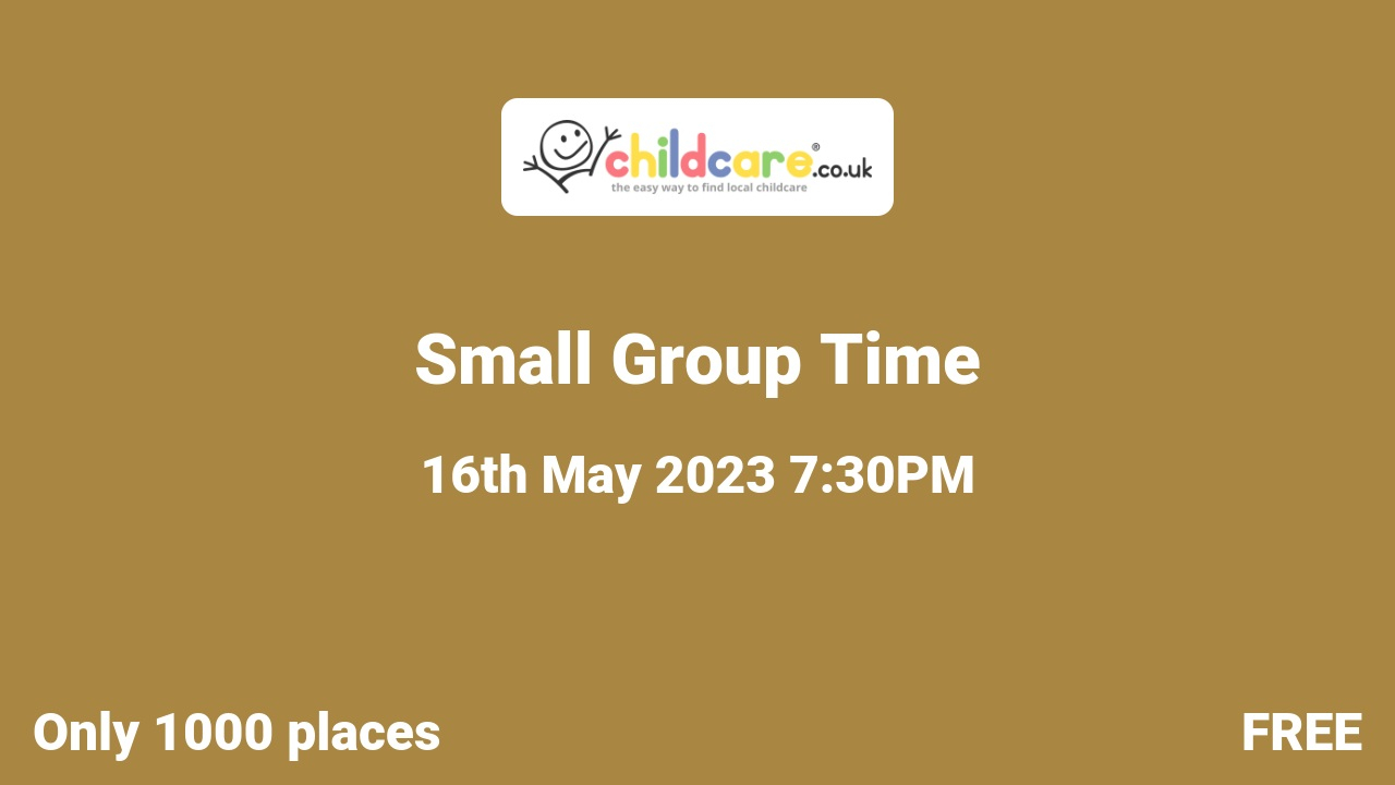 Small Group Time Poster