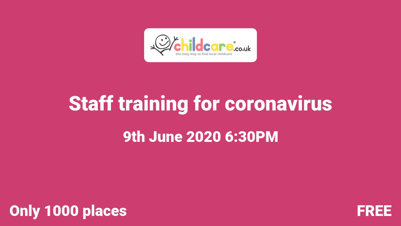 Staff training for coronavirus  poster