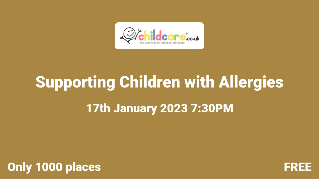 Supporting Children with Allergies Poster