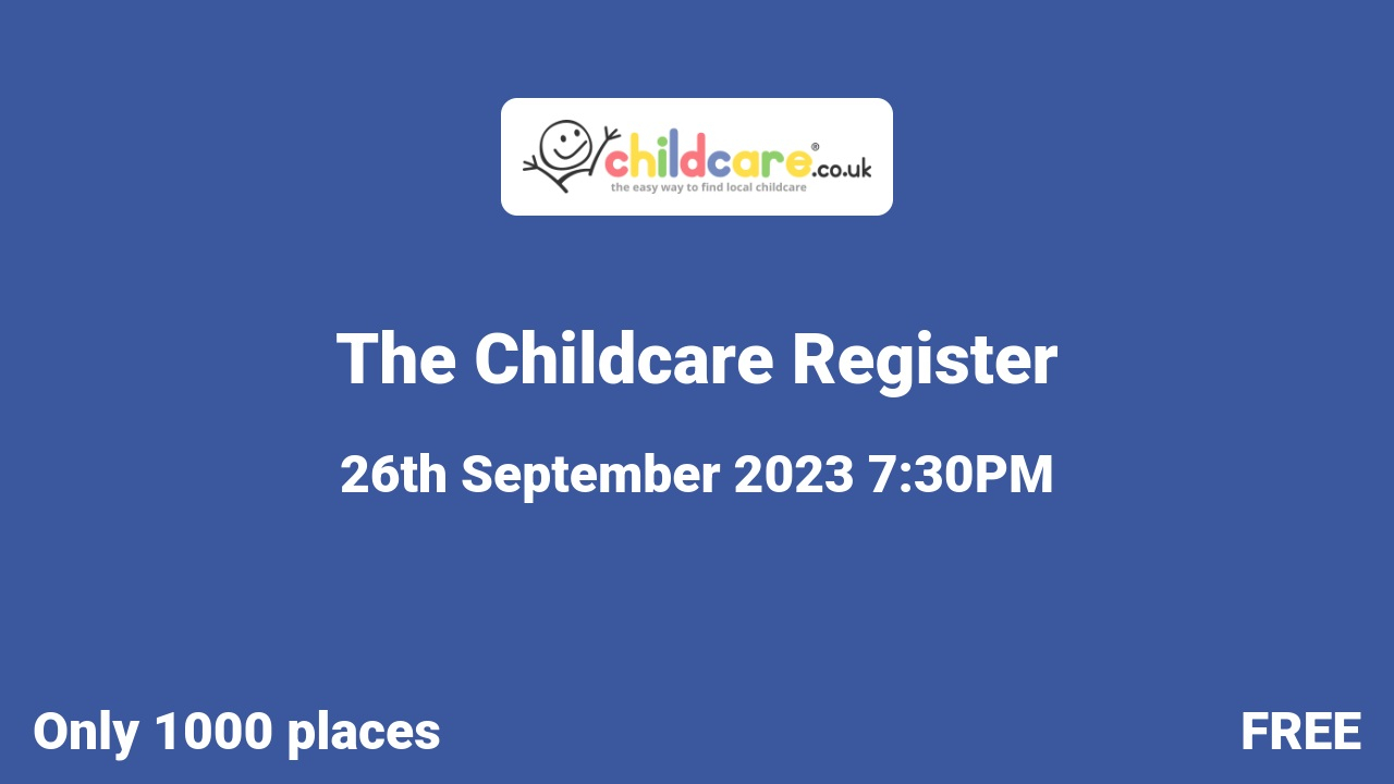 The Childcare Register poster