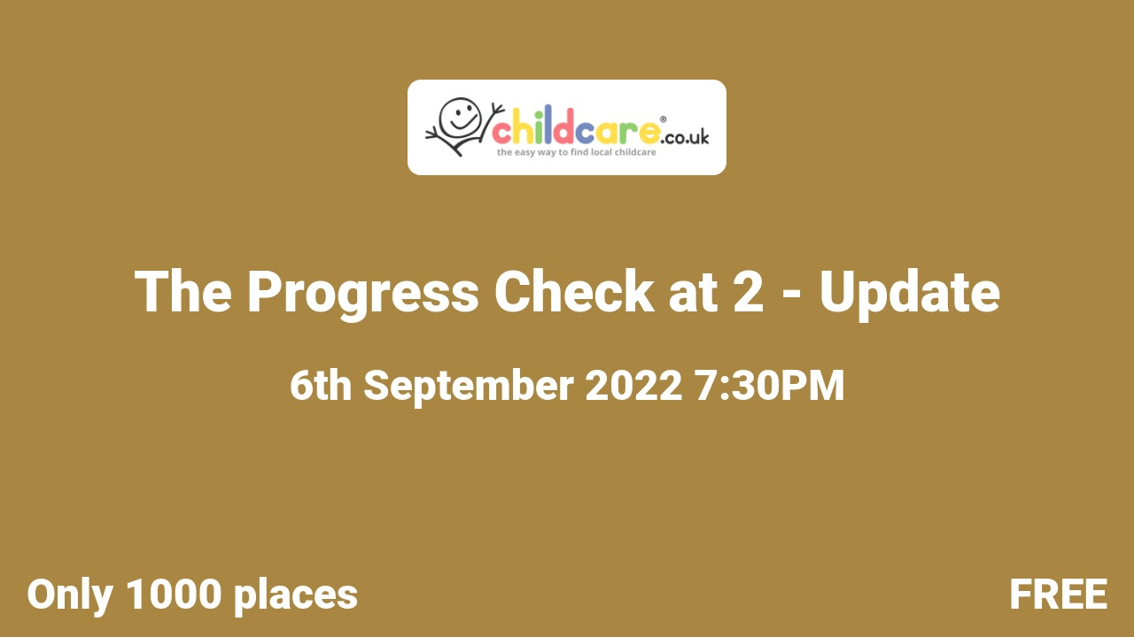 The Progress Check at 2 - Update Poster