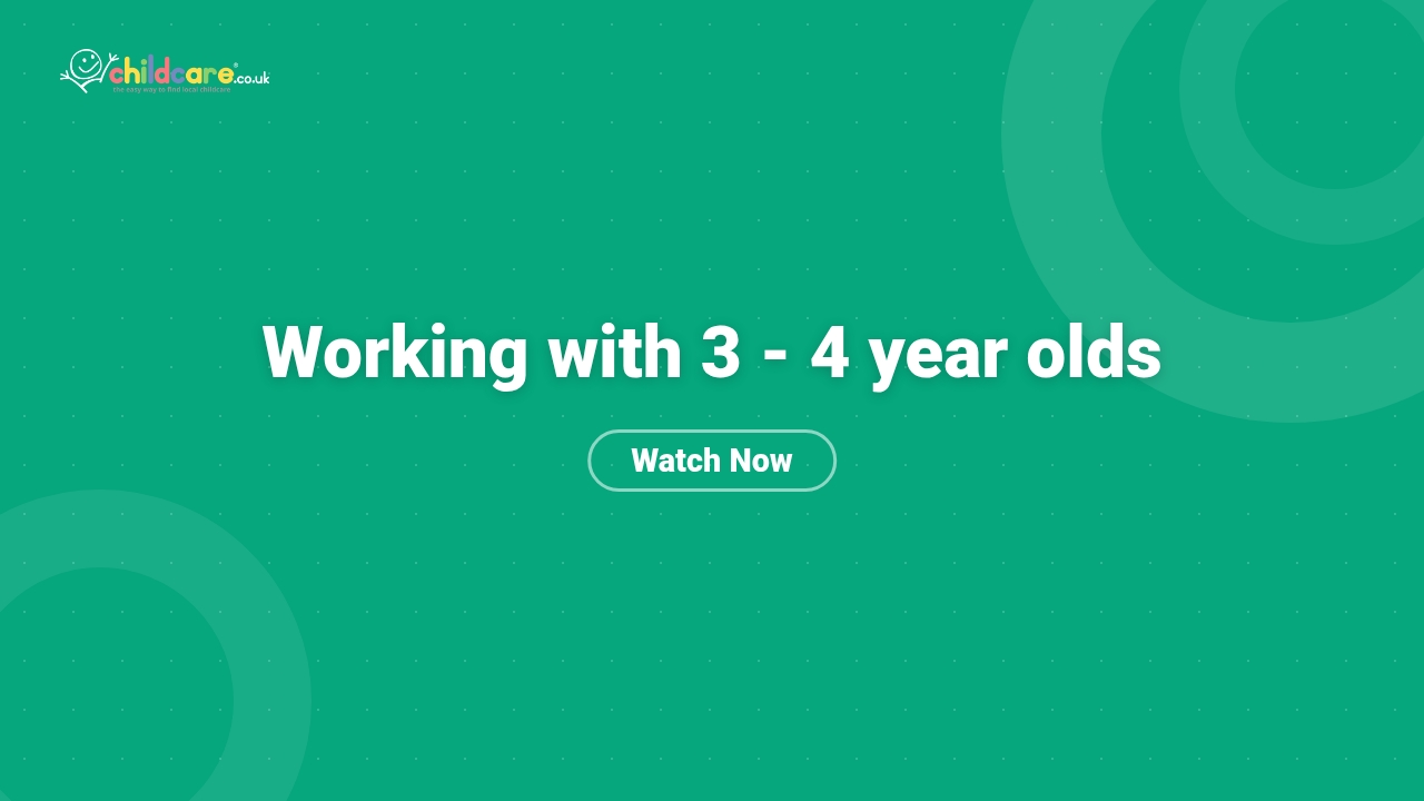 Working With 3 4 Year Olds Childcare co uk